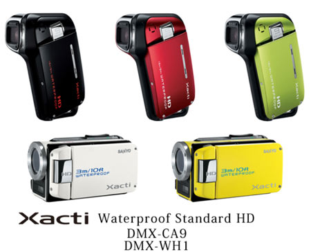 Sanyo launches Xacti Waterproof Standard HD DMX-CA9 and DMX-WH1