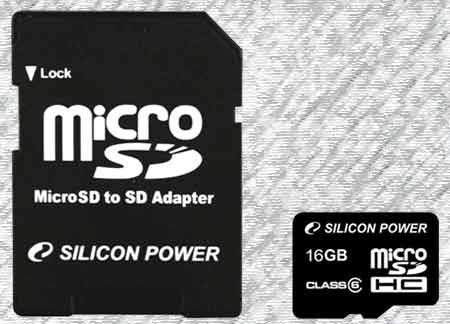 Silicon Power microSDHC Class 6 16GB Card