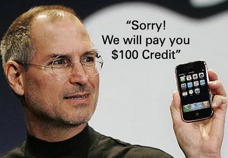Apple's Steve Jobs Apologizes to iPhone Customers, offers $100 Credit