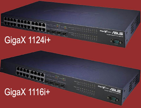 Asus GigaX 1116i+ and the GigaX1124i+ network switches 