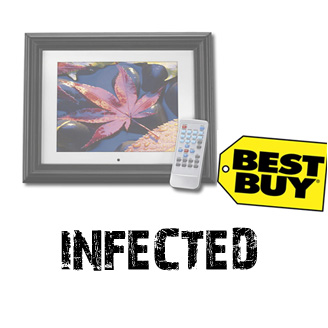 Infected Insignia Digital Frame sold at Best Buy