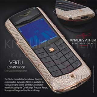 Diamond Vertu Constellation Gold Phone