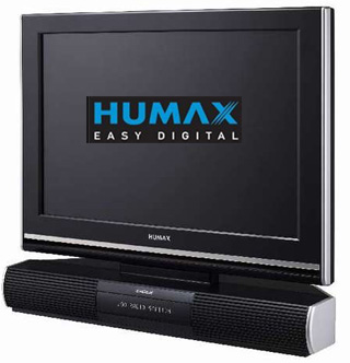 Humax logo and LCD TV