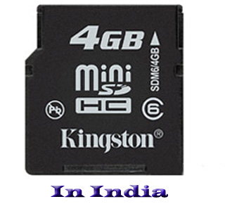 Kingston 4GB miniSDHC Memory Card