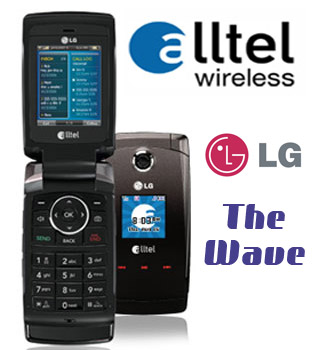 Alltel LG logo and The Wave phone