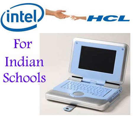 Intel-HCL logo with Classmate PC