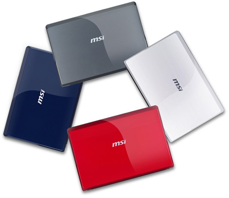MSI X320, X340 and U123 Netbooks
