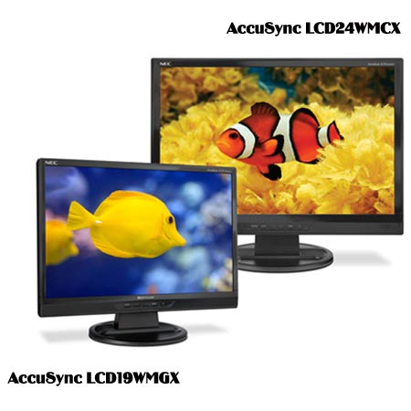 NEC AccuSync GX and CX Series of Wide-screen Displays
