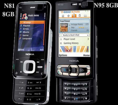 Nokia N81 and N95 8GB handsets