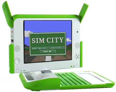 OLPC XO Laptops with SimCity Game