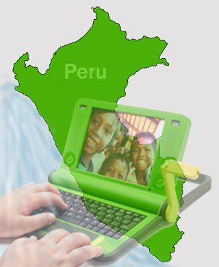 Peru map with the XO laptop