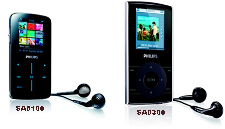 Philips SA9300 and SA5100 Music Player