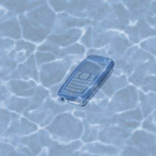 Mobile phone underwater