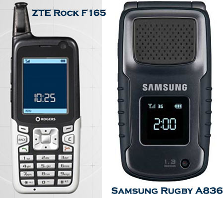 Samsung Rugby A836 and ZTE Rock F165