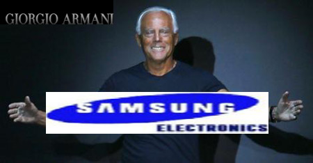 Samsung and Armani logo