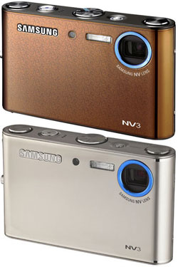 Samsung Gold and Silver Coloured NV3 Cameras
