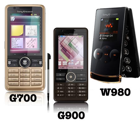 Sony Ericsson G and Walkman series Phones