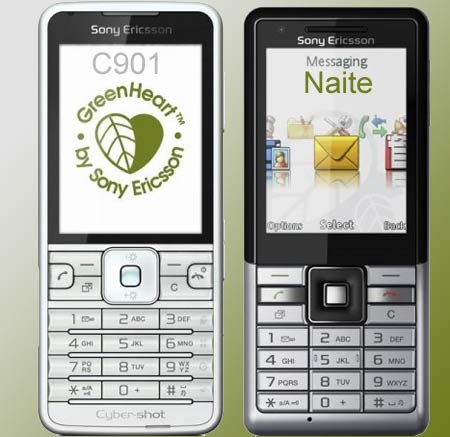 Sony Ericsson Naite and C901 GreenHeart Phones