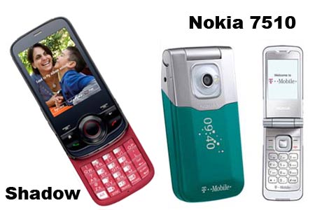 T-Mobile Shadow and Nokia 7510 phone