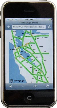 Traffic map on iPhone