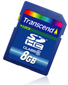 Transcend 8GB SDHC card