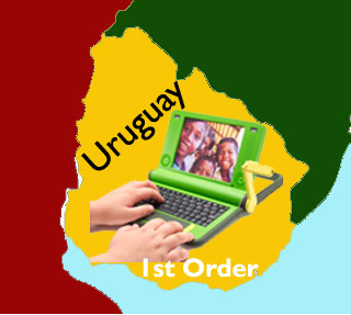 OLPC with Uruguay map