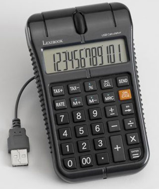USB mouse calculator