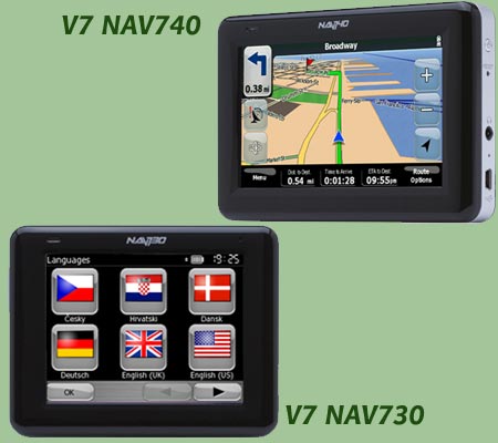 V7 NAV740 and NAV730 PNDs