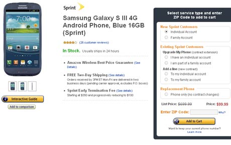 $99.99 Galaxy S3