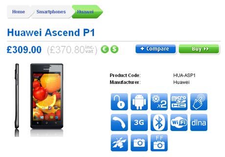 Huawei Ascend P1 Clove