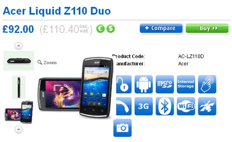 Acer Liquid Z110 Duo