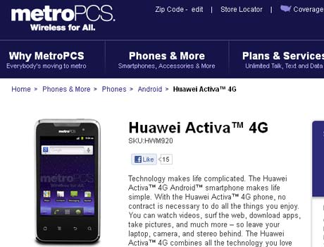 MetroPCS Huawei Activa 4G