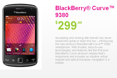 Mobilicity BlackBerry Curve 9380