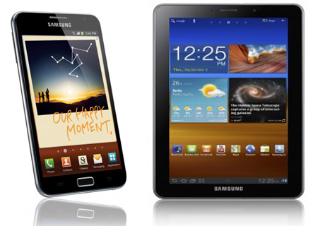 Samsung Galaxy Note And Tab 7.7