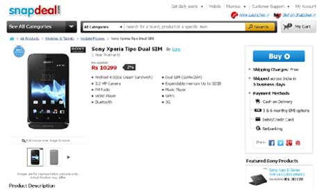Snapdeal Product Page 01