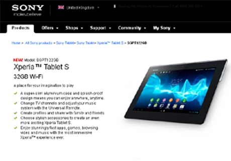 Pre-order Xperia Tablet Sony Online