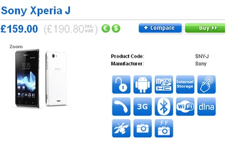 Sony Xperia J UK
