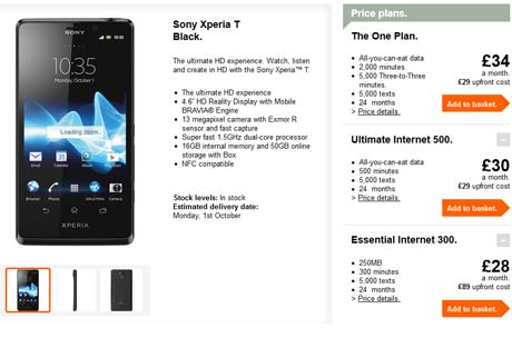 Sony Xperia T Three