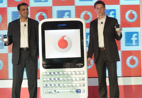 Vodafone Blue Facebook Phone